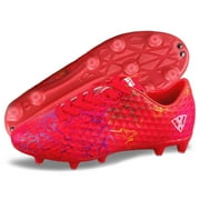Vizari Zodiac Firm Ground Soccer Cleats for Kids – Durable, Lightweight Soccer Shoes for Boys and Girls, Red, 5.5