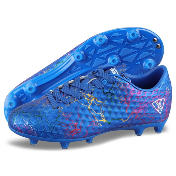Vizari Zodiac Firm Ground Soccer Cleats for Kids – Durable, Lightweight Soccer Shoes for Boys and Girls, Blue, 3.5