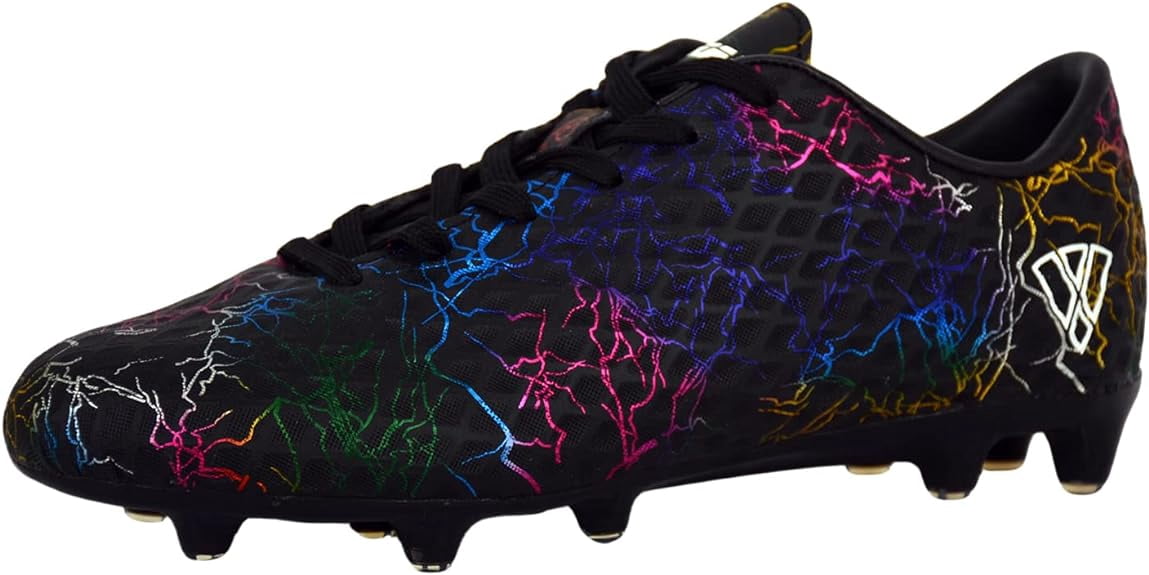 Vizari Zodiac Firm Ground Soccer Cleats for Kids  Durable, Lightweight Soccer Shoes for Boys and Girls, Black, 3.5