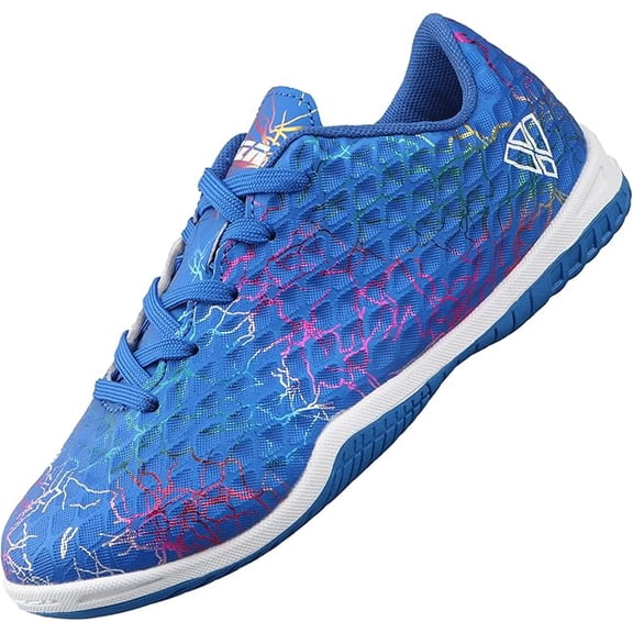 Vizari Zodiac Kids Indoor Soccer Shoes , Blue ,Size 4.5 | Durable Synthetic Cleats with Non-Marking Rubber Outsole for Boys & Girls
