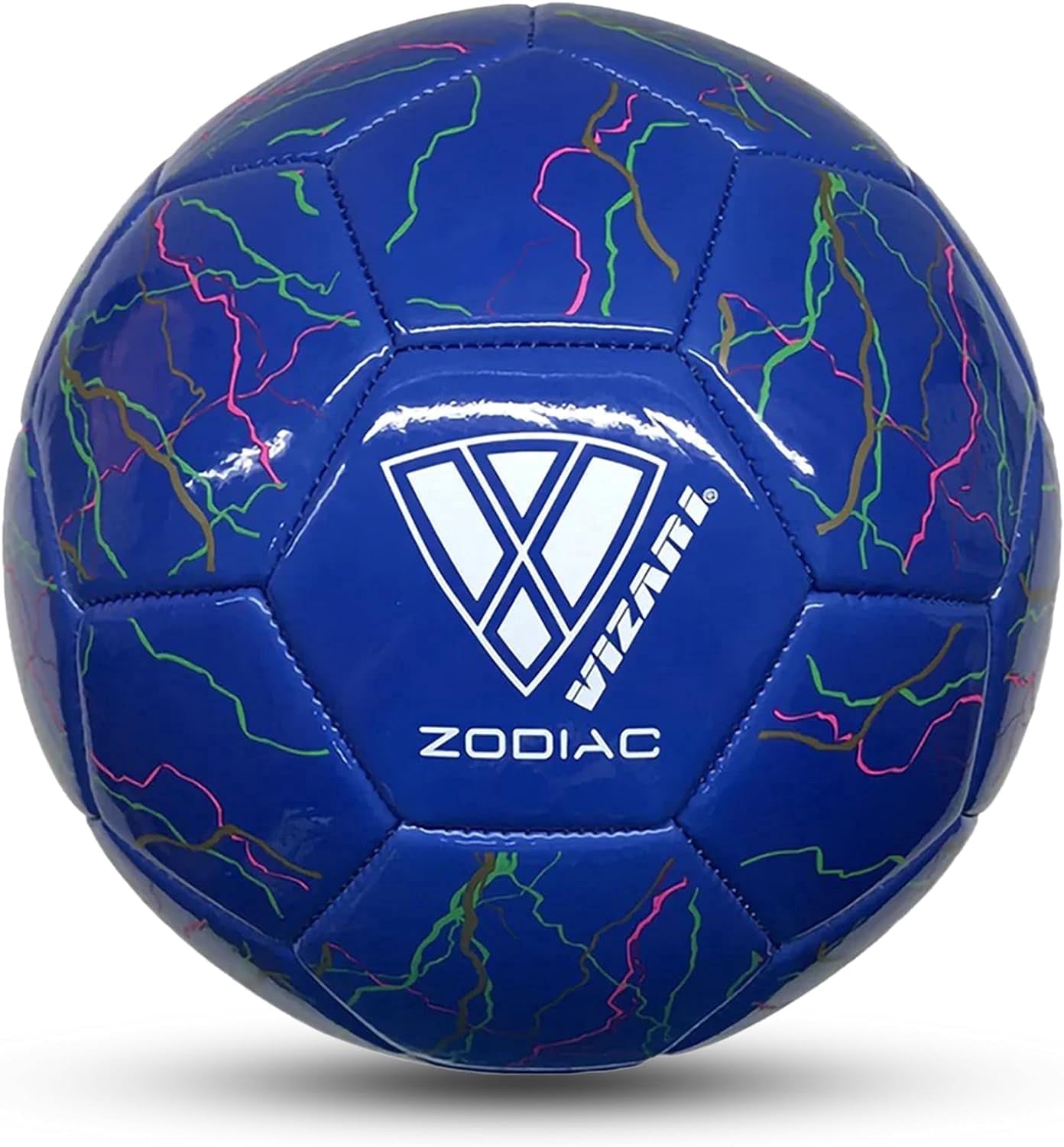 Vizari Zodiac Soccer Ball | Sizes 3, 4, 5 | Durable Waterproof Synthetic Leather | For Youth & Adults - BLUE, 3