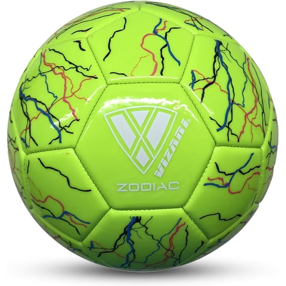  Vizari Zodiac Soccer Ball | Sizes 3, 4, 5 | Durable Waterproof Synthetic Leather | For Youth & Adults - GREEN, 4