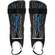 Vizari Zodiac Soccer Shin Guards with Ankle Protection for Kids, Youth, and Adults | Lightweight Protective Gear for Ages 3+ - BLACK, L