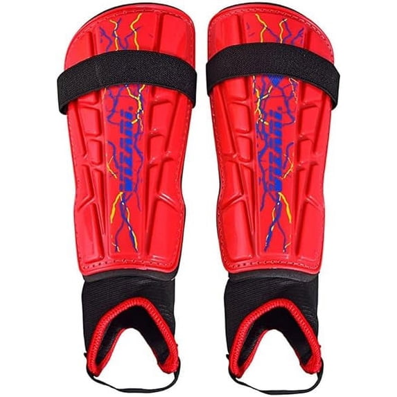 Vizari Zodiac Soccer Shin Guards with Ankle Protection for Kids, Youth, and Adults | Lightweight Protective Gear for Ages 3+ - RED, M