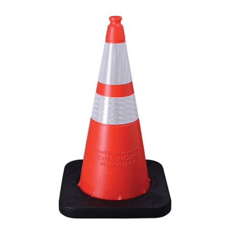 Vizcon 28 In. Enviro-Cone, 10Lb. With 4 In. And 6 In. Reflective Collars - Orange