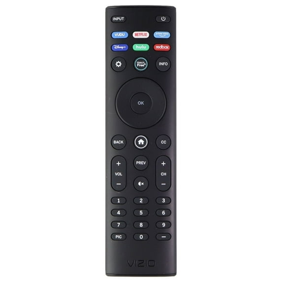 Vizio Remote (XRT140) with Vudu/Netflix/Prime/Disney/Hulu/Redbox Keys - Black