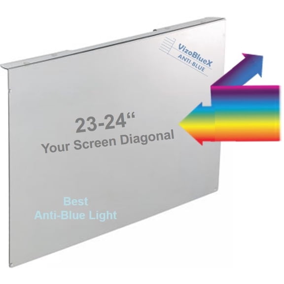 VizoBlueX 23-24 inch Anti-Blue Light Filter for Computer Monitor. Screen Protector Panel 21.5 x13.0 Blocks Blue Light for LCD TV PC Mac iMac Monitors