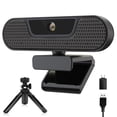 thumbnail image 1 of Vizolink 4K Webcam with 4 Noise-canceling, Privacy Cover and Tripod for PC, Laptop, Mac, Autofocus, 85° FOV, Auto Light Correction, USB Web Cam, Conference Streaming Gaming, 1 of 8