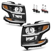 Vizotae Headlights LED DRL Projector for 2015-2020 Chevy Tahoe/Suburban, 2016-2019 Chevy Suburban 3500HD Headlamp Replacement Driver & Passenger Side