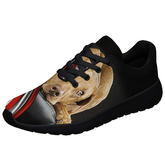 Vizsla American flag US Shoes Sneakers Black Size 6