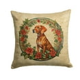 thumbnail image 1 of Vizsla Christmas Flowers Throw Pillow 14 in x 14 in, 1 of 1