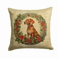 thumbnail image 1 of Vizsla Christmas Flowers Throw Pillow 18 in x 18 in, 1 of 5