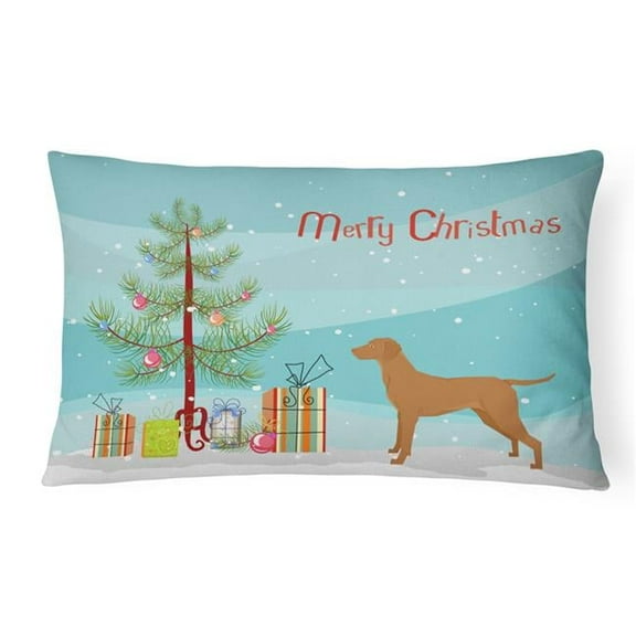 Vizsla Christmas Tree Canvas Fabric Decorative Pillow