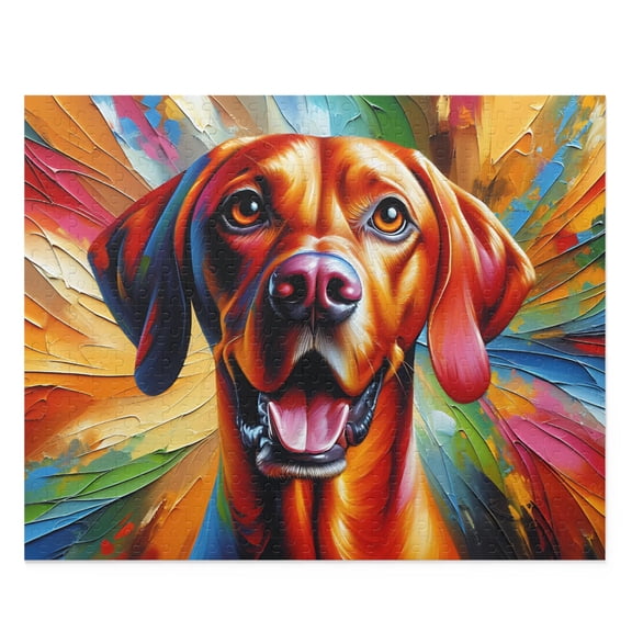 Vizsla Dog Jigsaw Puzzle | 500 Pieces | Fun Brain Puzzle Lovers Challenging and Relaxing Gifts Idea | Vizsla Dog Gifts For Family, Friends, Pet Dog Lovers
