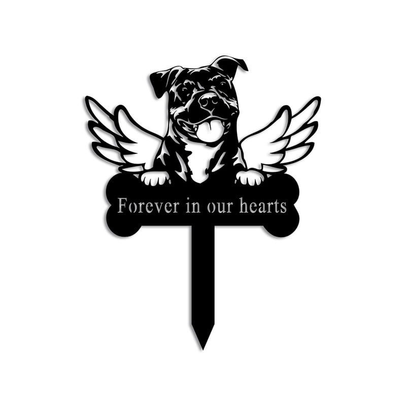Vizsla Dog Memorial Metal Stake Sympathy Sign Plaque,Pet Grave Marker,Remembrance Stake for Patio Yard Decoration
