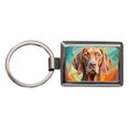 thumbnail image 1 of Vizsla Dog Pop Art Metal Rectangle Keychain, 1 of 7