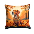 thumbnail image 1 of Vizsla Fall Fabric Decorative Pillow 14 in x 14 in, 1 of 4
