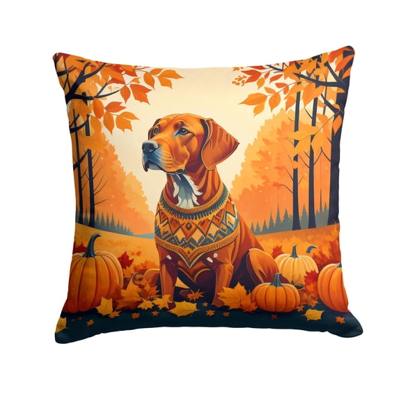 Vizsla Fall Fabric Decorative Pillow 14 in x 14 in