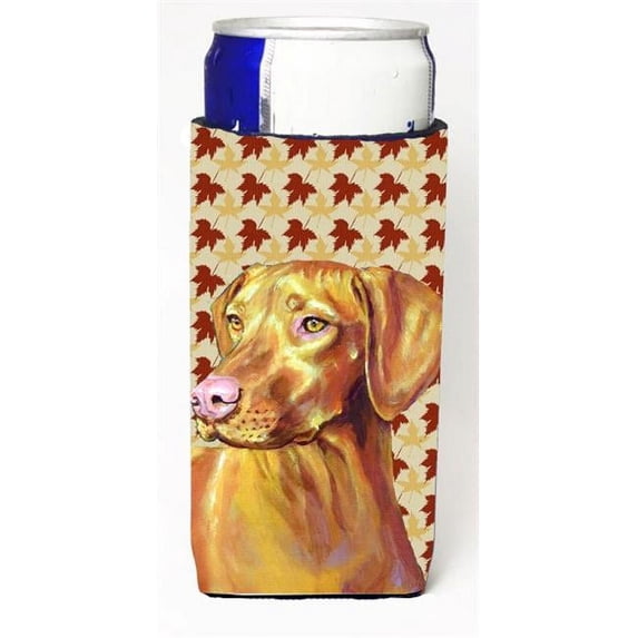 Vizsla Fall Leaves Portrait Michelob Ultra s for slim cans