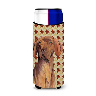 Vizsla Fall Leaves Portrait Ultra Hugger for slim cans