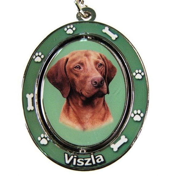Vizsla Key Chain "Spinning Pet Key Chains"Double Sided Spinning Center