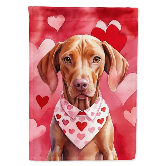 Vizsla My Valentine Garden Flag