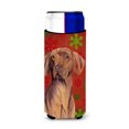 thumbnail image 1 of Vizsla Red and Green Snowflakes Holiday Christmas Ultra Hugger for slim cans, 1 of 6