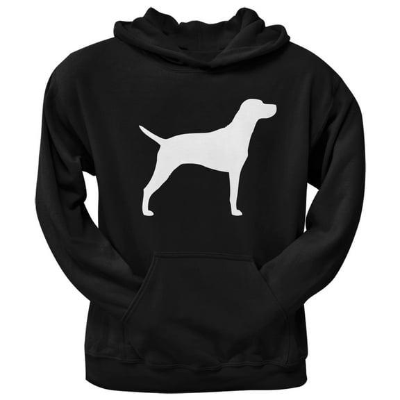 Vizsla Silhouette Black Adult Pullover Hoodie