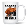 thumbnail image 1 of Vizsla Tea Cup Gifts For Family / Friends, Nobody Nose Me Like My Vizsla White Ceramic Mug, Funny Vizsla Decorative Teacup, Vizsla Travel Coffee Mug 15 Oz., 1 of 7