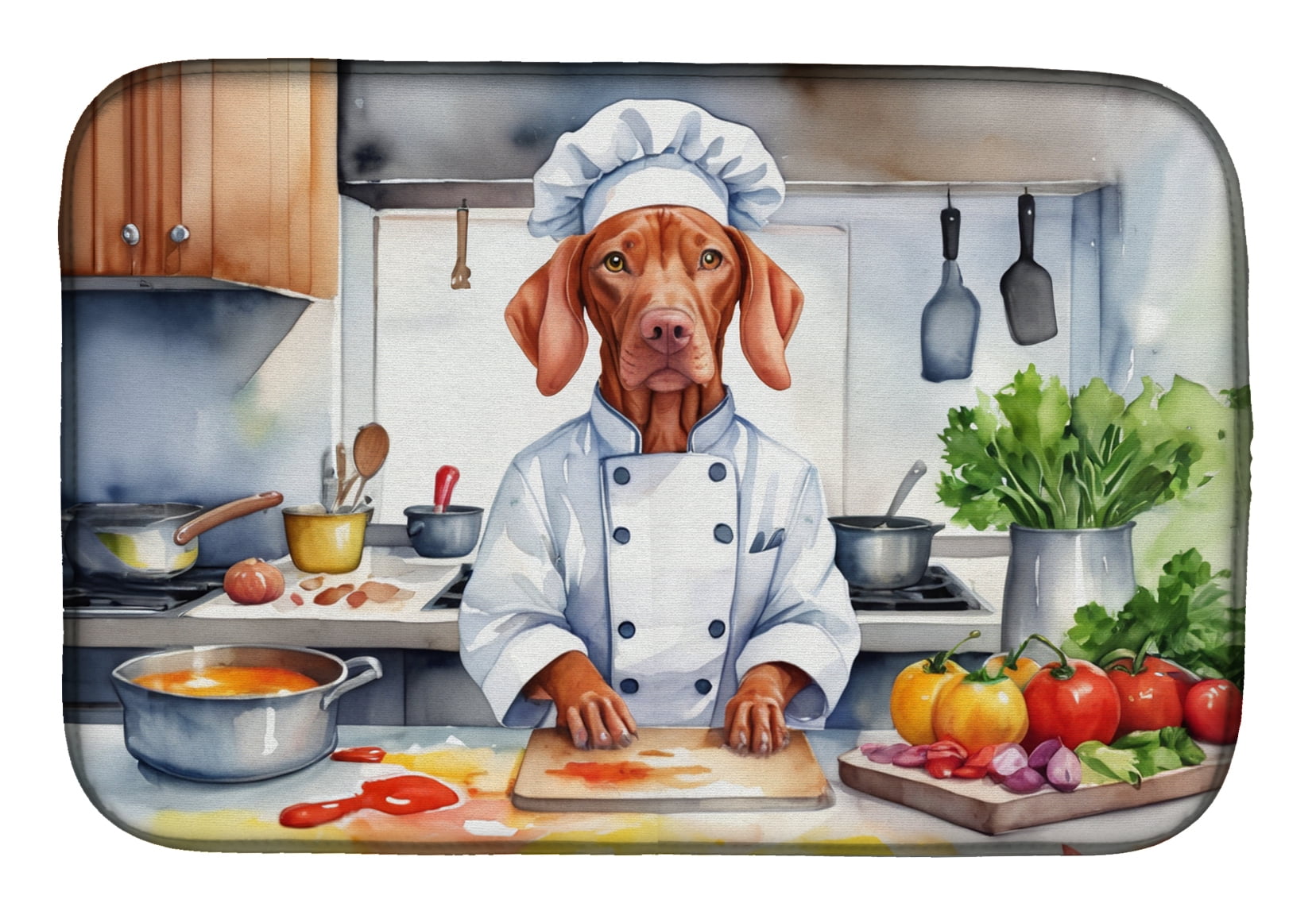 Vizsla The Chef Dish Drying Mat