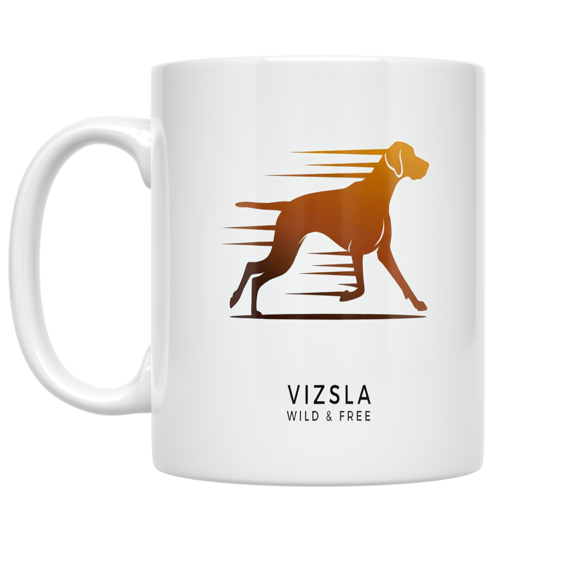 Vizsla Wild & Free Design - Dog Owner - 11 oz Ceramic Coffee Mug