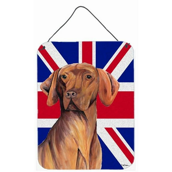 Vizsla With English Union Jack British Flag Aluminium Metal Wall Or Door Hanging Prints