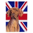 thumbnail image 1 of Vizsla with English Union Jack British Flag Flag Canvas House Size, 1 of 2