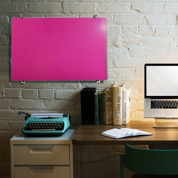 Viztex Glacier Violet Multi-Purpose Grid Glass Dry Erase Board 30" x 40"