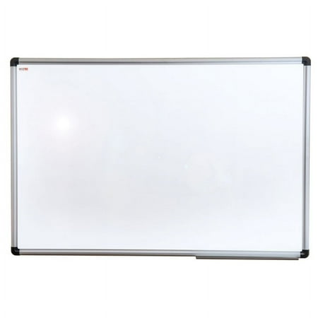 Floortex - Viztex Lacquered Steel Magnetic Dry Erase Board with an Aluminium Frame - 36'' x 48'' - White