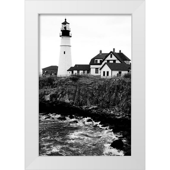Vizvary, Susan 13x18 White Modern Wood Framed Museum Art Print Titled - Maine Lighthouse