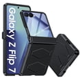 thumbnail image 1 of Vizvera for Samsung Galaxy Z Flip 7 Case with Hinge Cover,Built-in Screen Protector Shockproof All-Inclusive Smartphone Cover Wireless Charging-Black, 1 of 8