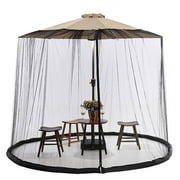 Vizzo 9ft Patio Umbrella Bug Screen Net Mosquito Blocker Fly Stopper Backyard Sun Shade Mesh Umbrella Net