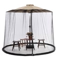 sundan 9ft Patio Umbrella Bug Screen Mesh Mosquito Net with Zipper for ...