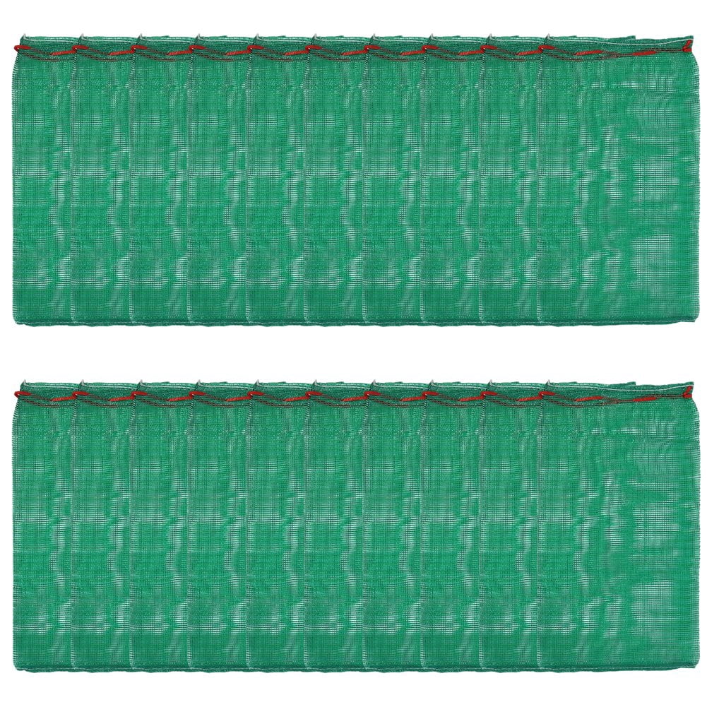 Vjnyvs 20Pcs Extra Large Reusable Produce Mesh Bag, Ventilated Storage Sack Vegetable Net Bags Onion Storage Bag Drawstring For Garden Produce Potato Storage