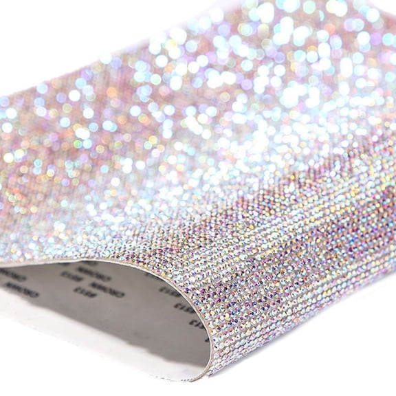 Vjnyvs 24x40cm Rhinestone Sticker Sheet Trim Crystal Stickers Applique DIY Arts Crafts Decoration Self Adhesive Embellishment Tablet