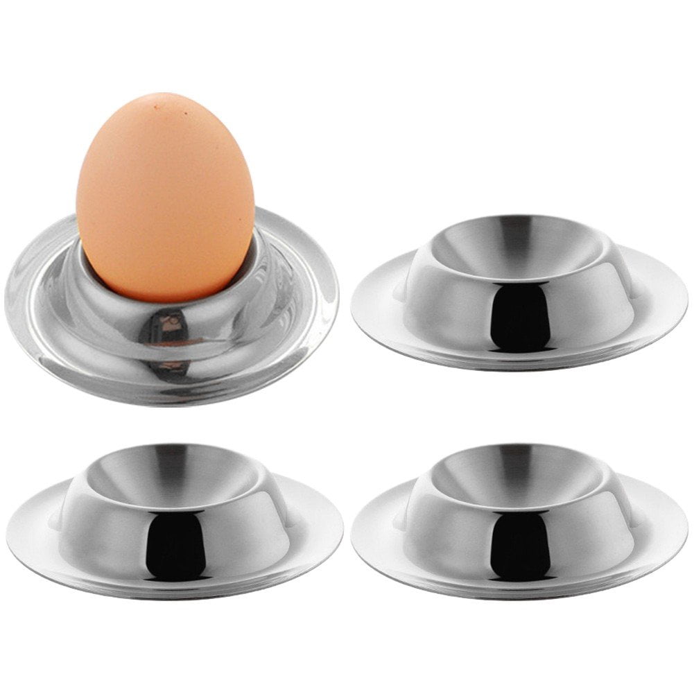 Egg Cup Rack Vjnyvs 4PCS Egg Cup Egg Tray Stainless Steel Soft Boiled Egg Cups ...