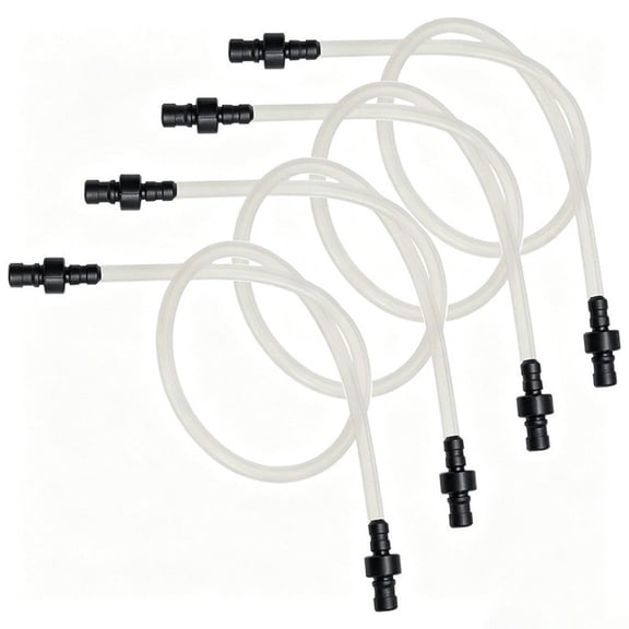 Vjnyvs 4Pcs 38cm Silicone Milk Tubes with 8 Connectors, Replacement Pipe Accessories for Coffee Machines