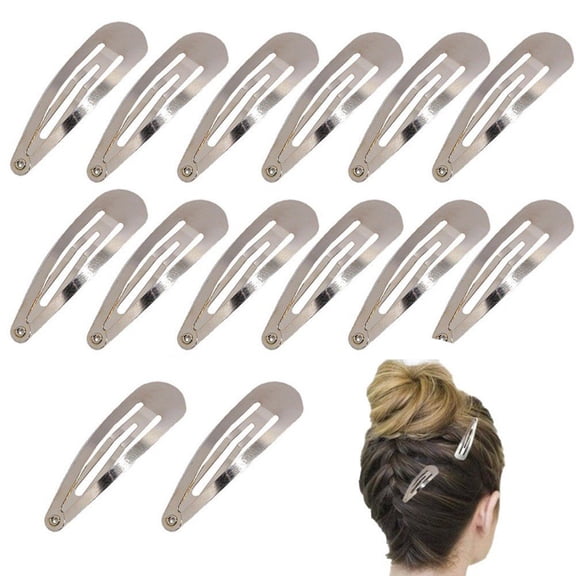 Vjnyvs 50pcs Snap Metal Hair Clips Barrettes Hairpins Clips Hair Holder Craft DIY Accessories for Women