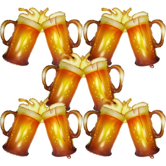 Vjnyvs 5Pcs Beer Cup Balloon Foil Balloon Beer Festival Graduation Birthday Party Beer Themed Party Decoration Supplies