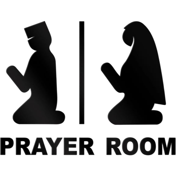 Vjnyvs Acrylic Prayer Room Door Signs Men And Women Worship Plaques Prayer Room Door Hanger Serenity Pray Sign Christian Gifts For Workplace, Mosque, Home