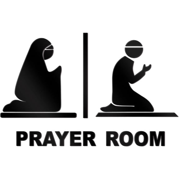 Vjnyvs Acrylic Prayer Room Door Signs Men And Women Worship Plaques Prayer Room Door Hanger Serenity Pray Sign Christian Gifts For Workplace, Mosque, Home