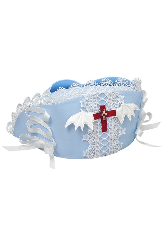 Anime Y2K Nurse Cap Lolita Nurse Headpiece With Cross Kawaii Gothic Angel Nurse Hat for Party