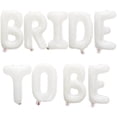 thumbnail image 1 of Vjnyvs “BRIDE TO BE” White Balloon Banner,16 Inch Foil Letter Balloons for Bridal Shower, Engagement Party, or Bachelorette Décor, 1 of 7