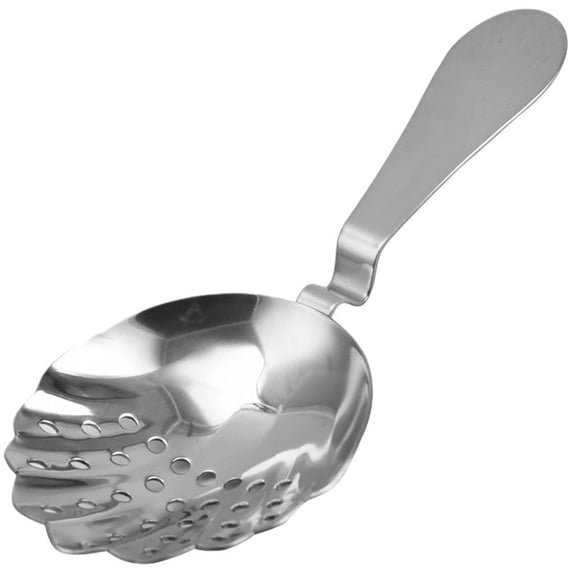 Vjnyvs Bartender Ice Strainer Stainless Steel Ice Spoon Filter Shell Shape Strainer Cocktail Strainer Professional Ice Cube Filter Spoon Home Kitchen Barware